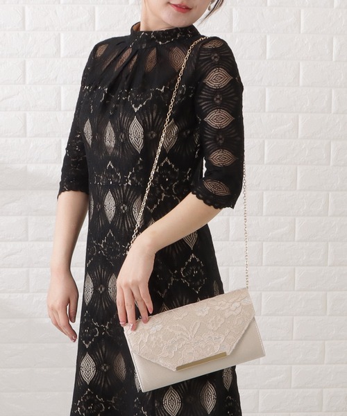 Lace Ladies(レースレディース)の「フラワーレースクラッチバッグ(クラッチバッグ・レディース・ブラック/シルバー/ベージュ・FREE)」の10枚目の写真