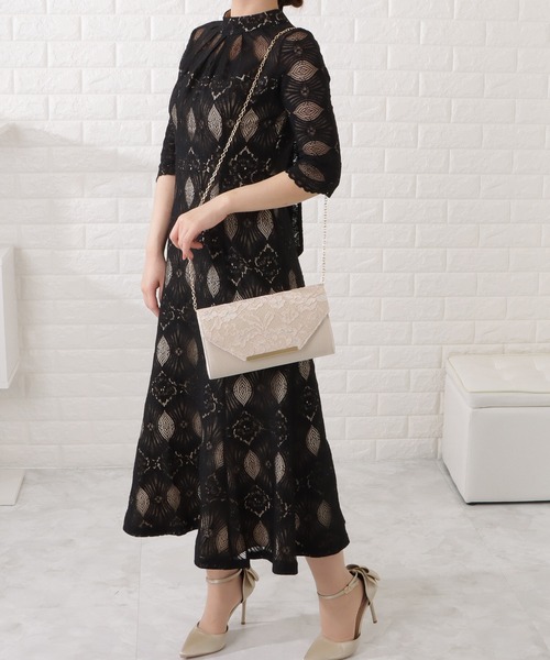Lace Ladies(レースレディース)の「フラワーレースクラッチバッグ(クラッチバッグ・レディース・ブラック/シルバー/ベージュ・FREE)」の12枚目の写真