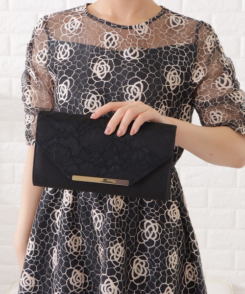 Lace Ladies(レースレディース)の「フラワーレースクラッチバッグ(クラッチバッグ・レディース・ブラック/シルバー/ベージュ・FREE)」の15枚目の写真