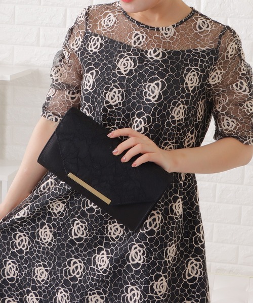 Lace Ladies(レースレディース)の「フラワーレースクラッチバッグ(クラッチバッグ・レディース・ブラック/シルバー/ベージュ・FREE)」の18枚目の写真