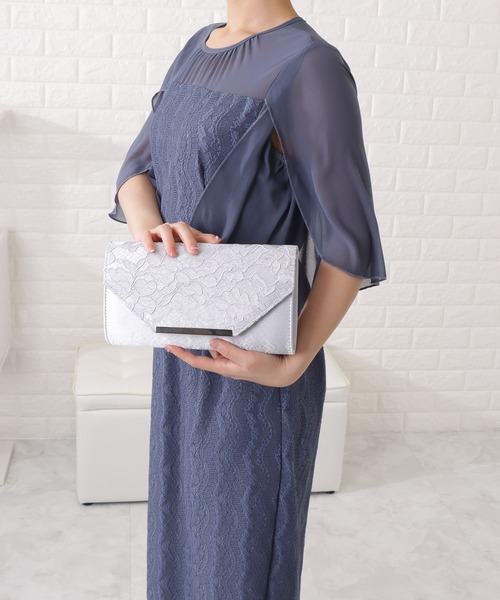 Lace Ladies(レースレディース)の「フラワーレースクラッチバッグ(クラッチバッグ・レディース・ブラック/シルバー/ベージュ・FREE)」の20枚目の写真