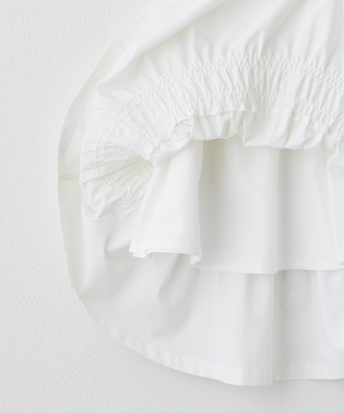 CIAOPANIC TYPY（チャオパニックティピー）の「【KIDS】シャーリングロングスカート（スカート・キッズ・ブラック/ホワイト・XXL/S/M/L/XL）」の9枚目の写真