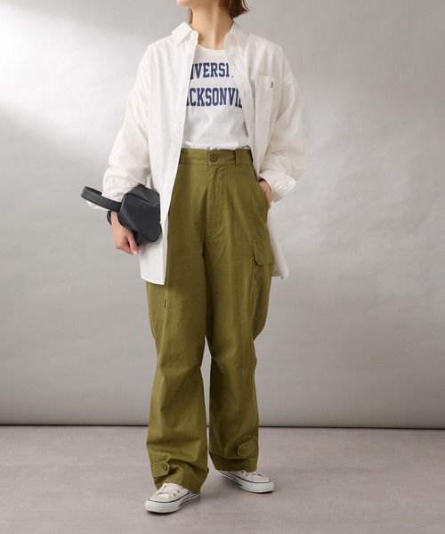 GEVACO(ゲバコ)の「【2/23 ヒルナンデスOA 放映アイテム】【GEVACO/ゲバコ】リップストップM-47カーゴパンツ(カーゴパンツ・レディース・カーキ/ベージュ・MEDIUM)」の7枚目の写真