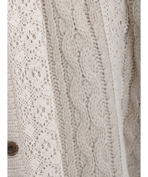 Samansa Mos2（サマンサ モスモス）の「レース貼りニット（カーディガン/ボレロ・レディース・オフホワイト/ベージュ/チャコール・ﾌﾘ-）」の18枚目の写真