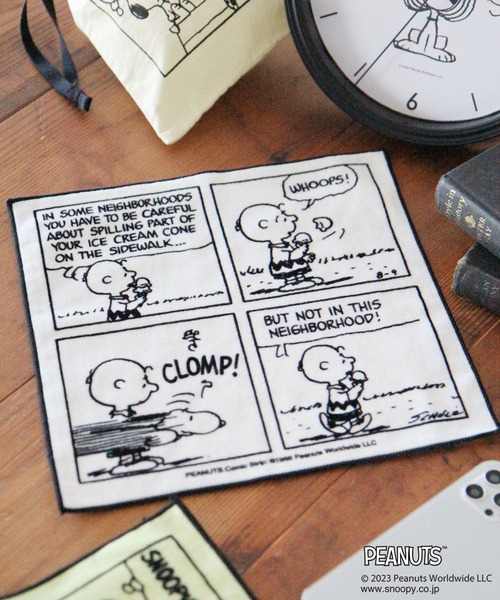 LEPSIM(レプシィム)の「【PEANUTS】タオルハンカチ 177722(ハンカチ/ハンドタオル・レディース・ホワイト/イエロー/ライトグリーン/グレー・ONE SIZE)」の2枚目の写真