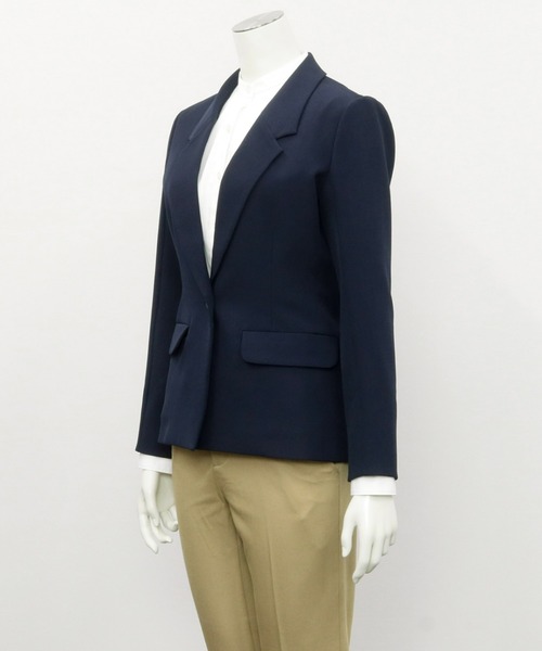 TOKYO SHIRTS（トウキョウシャツ）の「シングル テーラード長袖ジャケット（テーラードジャケット・レディース・ネイビー/グレー・M/L）」の17枚目の写真