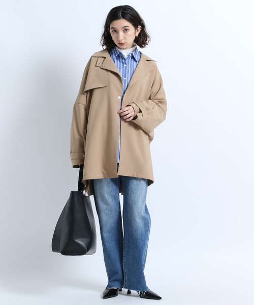 eL(エル)の「【eL】Big Cuffs Shirt/191205(シャツ/ブラウス・レディース・キナリ/ブルー/ブルー系その他/オフホワイト・FREE)」の10枚目の写真