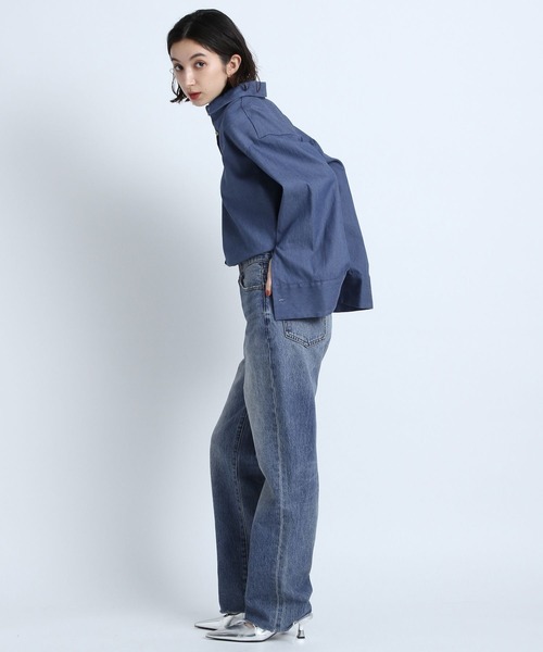 eL(エル)の「【eL】Big Cuffs Shirt/191205(シャツ/ブラウス・レディース・キナリ/ブルー/ブルー系その他/オフホワイト・FREE)」の11枚目の写真