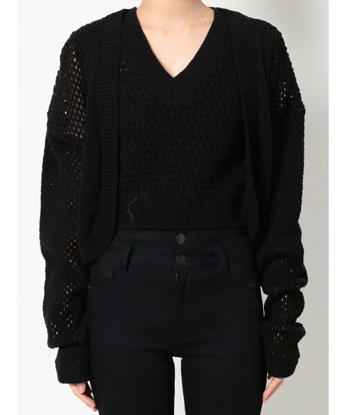 EMODA（エモダ）の「ローゲージツインニット（ニット/セーター・レディース・ブラック/グリーン/その他・FREE）」の2枚目の写真