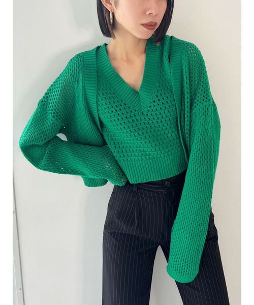 EMODA（エモダ）の「ローゲージツインニット（ニット/セーター・レディース・ブラック/グリーン/その他・FREE）」の5枚目の写真