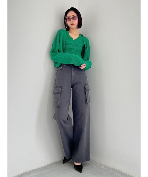 EMODA（エモダ）の「ローゲージツインニット（ニット/セーター・レディース・ブラック/グリーン/その他・FREE）」の9枚目の写真