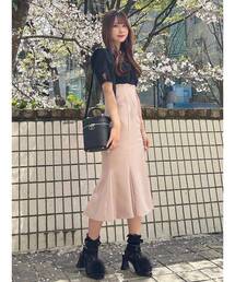 EATME | スクエアネックドッキングワンピース(ワンピース)