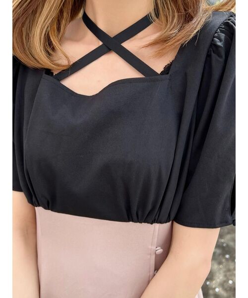 EATME(イートミー)の「スクエアネックドッキングワンピース(ワンピース・レディース・その他1/ピンク/オフホワイト・SMALL/MEDIUM)」の12枚目の写真