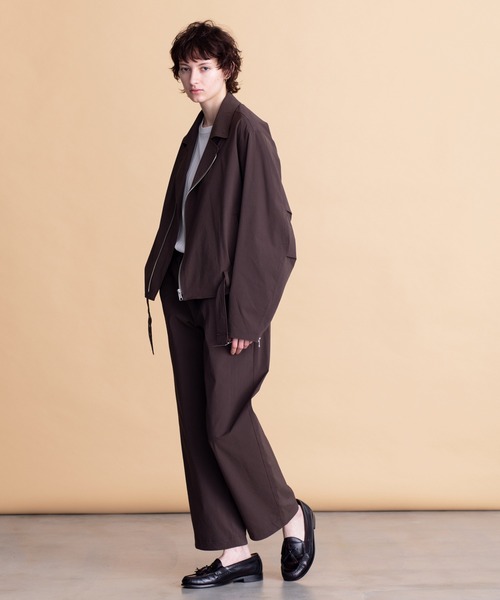 VICTIM(ヴィクティム)の「VICTIM ヴィクティム / BIG RIDERS JACKET セットアップビッグシルエットライダースジャケット / VTM-23-J-012(ライダースジャケット・メンズ・ブラウン/ブラック・MEDIUM/LARGE)」の4枚目の写真