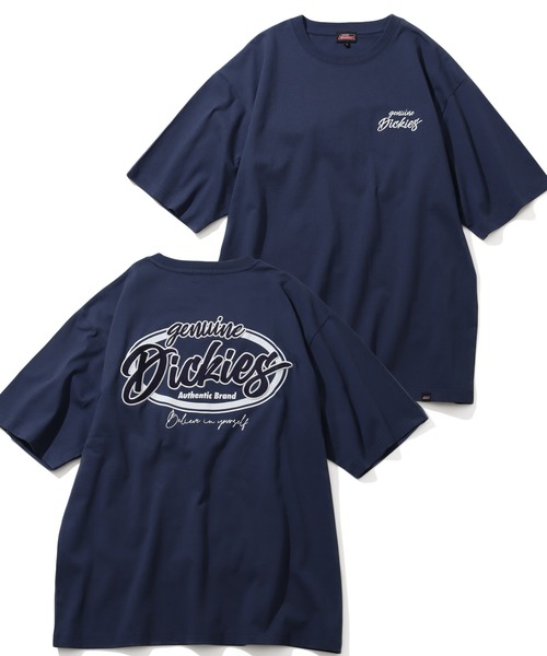 Dickies ロゴ刺繍 デニム オーバーサイズショートジップブルゾン Dickies（ディッキーズ）の「Dickies/ディッキーズ ロゴ刺繍