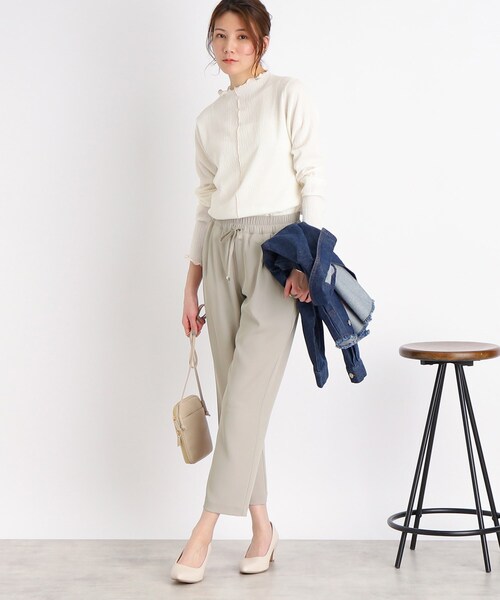 SHOO・LA・RUE（シューラルー）の「◆【SS-3L/親子リンク可能】テーパードパンツ（その他パンツ・レディース・ブルー/カーキ/ブラック/イエロー/ライトグレー・05/10/03/01/02/04）」の16枚目の写真