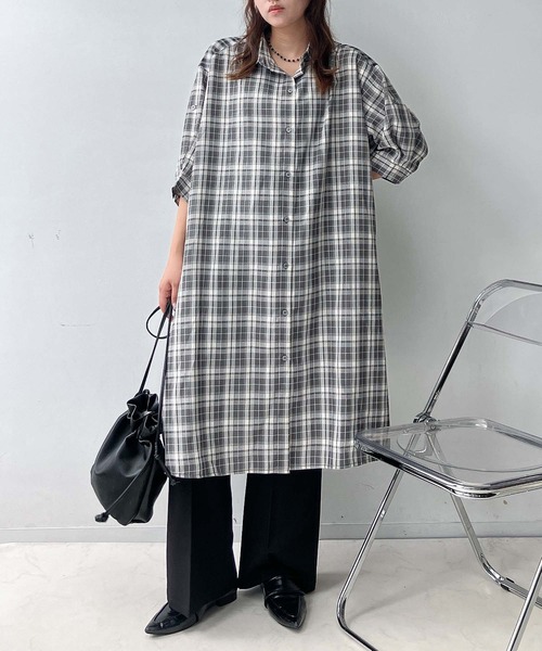 専用です [なさま　ワンピースとブラウスの2点] 7色展開/XS-LLサイズ》ダブルポケットスキッパーシャツ