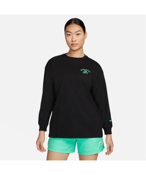NIKE(ナイキ)の「NIKE/ナイキ AS W NSW LS TOP NCPS(Tシャツ/カットソー・レディース・ホワイト/ブラック・XL/M/S/L/2XL)」の2枚目の写真