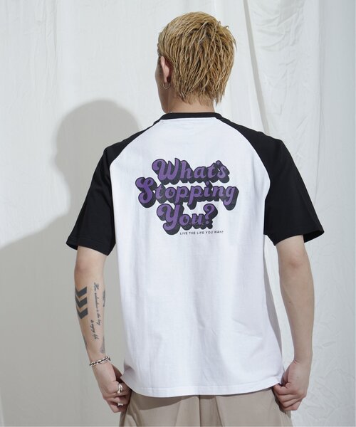 NO NEED（ノーニード）の「ラグランバックプリント クルーネック Tシャツ（Tシャツ/カットソー・メンズ・ブラック/ダークグリーン/レッド系その他・M/L）」の5枚目の写真