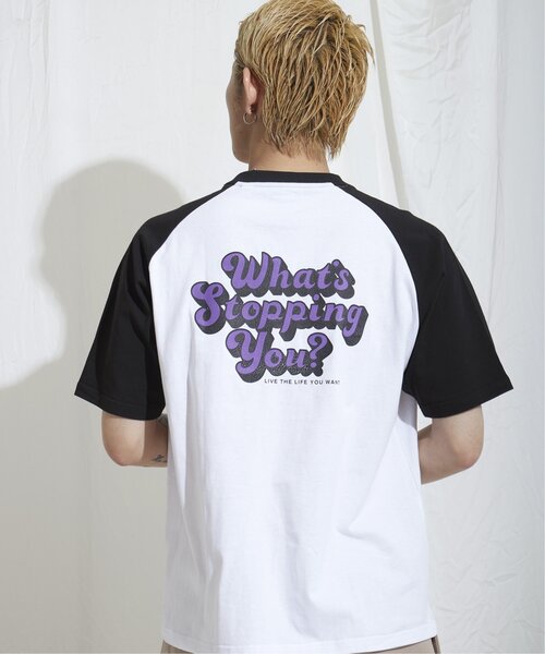 NO NEED（ノーニード）の「ラグランバックプリント クルーネック Tシャツ（Tシャツ/カットソー・メンズ・ブラック/ダークグリーン/レッド系その他・M/L）」の6枚目の写真