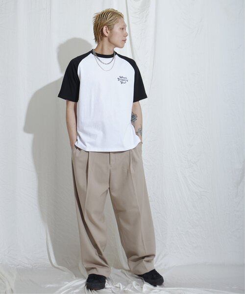 NO NEED（ノーニード）の「ラグランバックプリント クルーネック Tシャツ（Tシャツ/カットソー・メンズ・ブラック/ダークグリーン/レッド系その他・M/L）」の10枚目の写真