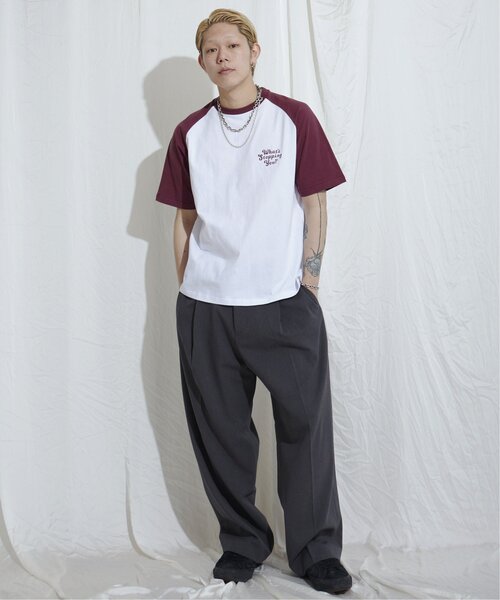 NO NEED（ノーニード）の「ラグランバックプリント クルーネック Tシャツ（Tシャツ/カットソー・メンズ・ブラック/ダークグリーン/レッド系その他・M/L）」の15枚目の写真