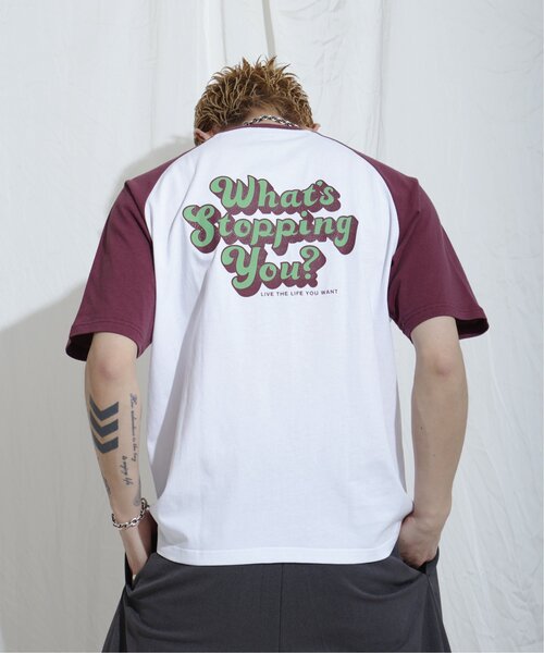 NO NEED（ノーニード）の「ラグランバックプリント クルーネック Tシャツ（Tシャツ/カットソー・メンズ・ブラック/ダークグリーン/レッド系その他・M/L）」の17枚目の写真