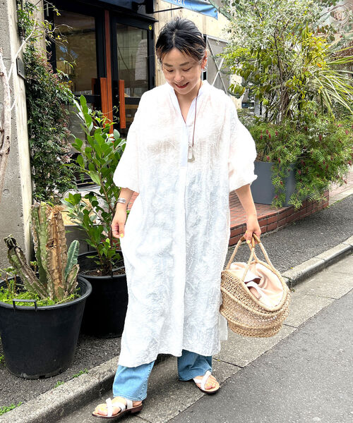 NOLLEY’S(ノーリーズ)の「◇【WEB限定】カットジャガードシャツワンピース(シャツワンピース・レディース・ブラック/オフホワイト・38)」の22枚目の写真