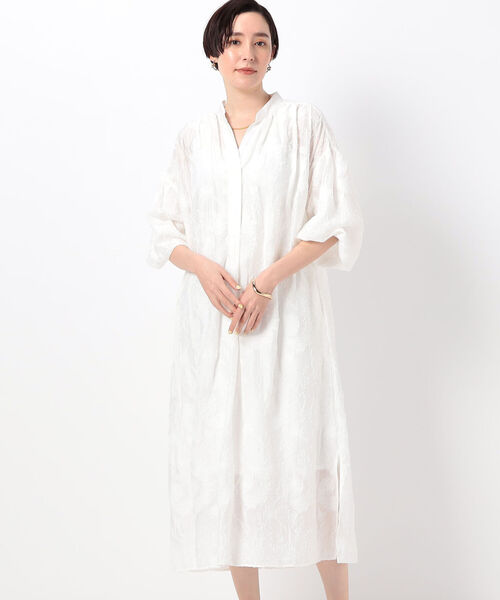 NOLLEY’S(ノーリーズ)の「◇【WEB限定】カットジャガードシャツワンピース(シャツワンピース・レディース・ブラック/オフホワイト・38)」の17枚目の写真