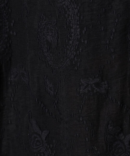NOLLEY’S(ノーリーズ)の「◇【WEB限定】カットジャガードシャツワンピース(シャツワンピース・レディース・ブラック/オフホワイト・38)」の3枚目の写真