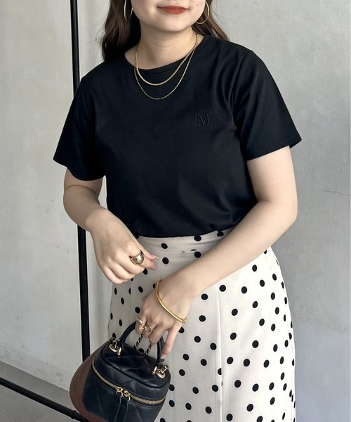 prose verse(プロズヴェール)の「刺繍ロゴコンパクトTシャツ(Tシャツ/カットソー・レディース・オフホワイト/グリーン/ブラック/イエロー/ピンク/ベビーピンク/ブラック系その他・フリ-)」の13枚目の写真