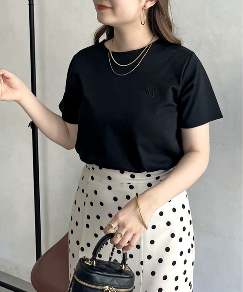prose verse(プロズヴェール)の「刺繍ロゴコンパクトTシャツ(Tシャツ/カットソー・レディース・オフホワイト/グリーン/ブラック/イエロー/ピンク/ベビーピンク/ブラック系その他・フリ-)」の16枚目の写真
