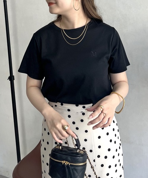 prose verse(プロズヴェール)の「刺繍ロゴコンパクトTシャツ(Tシャツ/カットソー・レディース・オフホワイト/グリーン/ブラック/イエロー/ピンク/ベビーピンク/ブラック系その他・フリ-)」の18枚目の写真