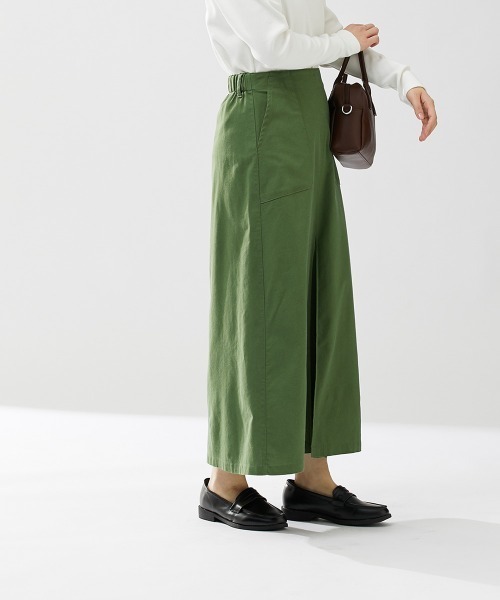 Le temps riche(ルタンリッシュ)の「コットンリネンボックスプリーツベイカースカート <Le temps riche>(スカート・レディース・テラコッタ/ネイビー/カーキ・S/L/LL/M)」の13枚目の写真