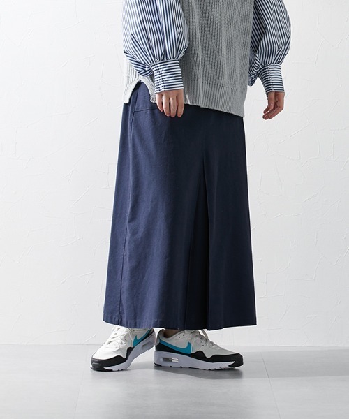 Le temps riche(ルタンリッシュ)の「コットンリネンボックスプリーツベイカースカート <Le temps riche>(スカート・レディース・テラコッタ/ネイビー/カーキ・S/L/LL/M)」の10枚目の写真