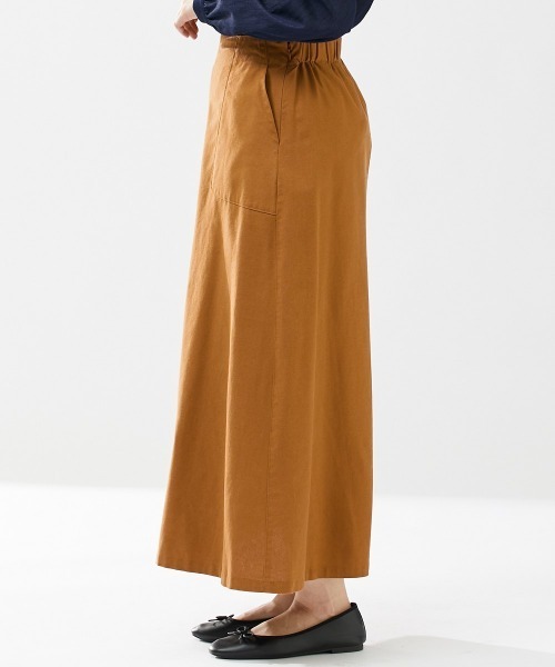 Le temps riche(ルタンリッシュ)の「コットンリネンボックスプリーツベイカースカート <Le temps riche>(スカート・レディース・テラコッタ/ネイビー/カーキ・S/L/LL/M)」の14枚目の写真