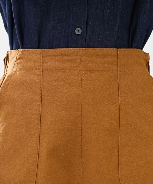 Le temps riche(ルタンリッシュ)の「コットンリネンボックスプリーツベイカースカート <Le temps riche>(スカート・レディース・テラコッタ/ネイビー/カーキ・S/L/LL/M)」の18枚目の写真