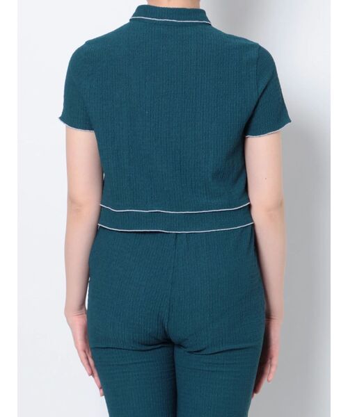 MURUA（ムルーア）の「シャーリングミニトップス（シャツ/ブラウス・レディース・ブラック/ブルー・FREE）」の10枚目の写真