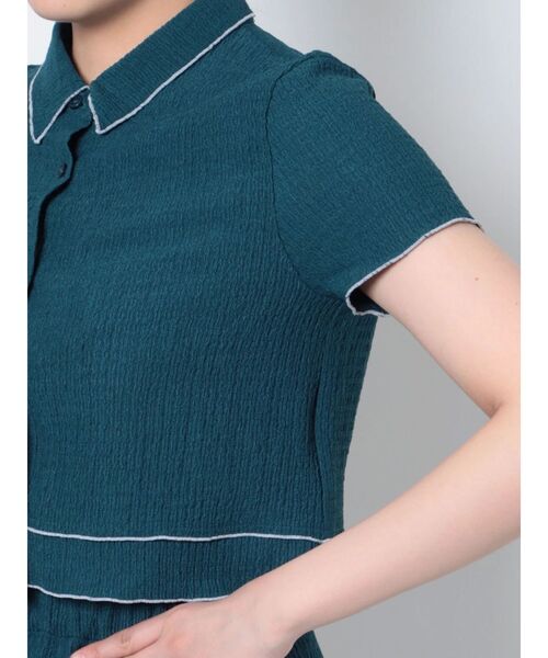 MURUA（ムルーア）の「シャーリングミニトップス（シャツ/ブラウス・レディース・ブラック/ブルー・FREE）」の12枚目の写真