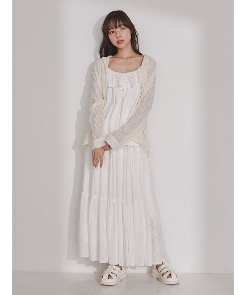 merry jenny（メリージェニー）の「クロシェレースシアーシャツ（シャツ/ブラウス・レディース・オフホワイト/ブラック・FREE）」の12枚目の写真