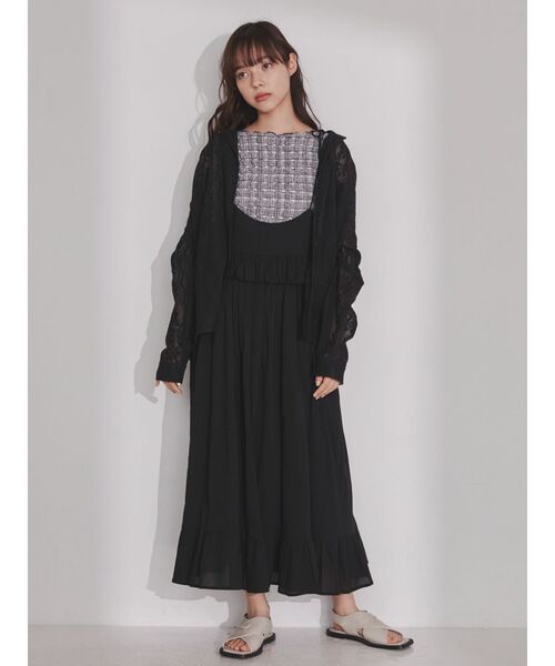 merry jenny（メリージェニー）の「クロシェレースシアーシャツ（シャツ/ブラウス・レディース・オフホワイト/ブラック・FREE）」の16枚目の写真