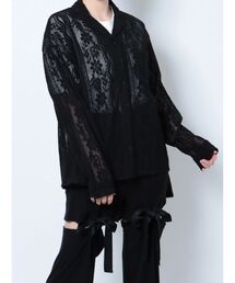 merry jenny | クロシェレースシアーシャツ(シャツ/ブラウス)