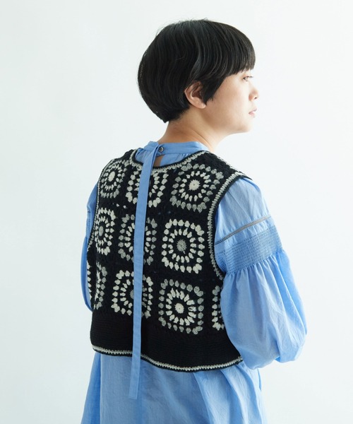 yuni（ユニ ）の「ウール クロシェ編みベスト（ベスト）」 - WEAR