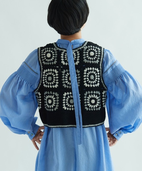 yuni（ユニ ）の「ウール クロシェ編みベスト（ベスト）」 - WEAR
