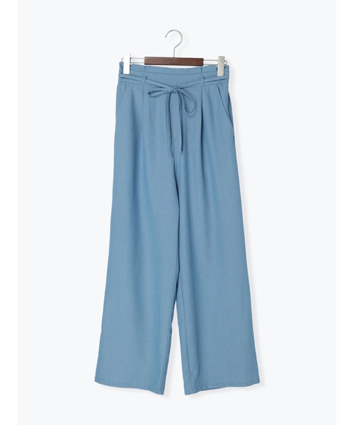 Te chichi TERRASSE（テチチテラス）の「デニムライクストレートパンツ（デニムパンツ・レディース・ネイビー/ブラック/ブルー・ﾌﾘ-）」の14枚目の写真