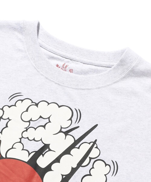 FREAK'S STORE（フリークスストア）の「GREEN BUNNY/グリーンバニー IBU/スペシャルTEE/プリント リブカットソー（Tシャツ/カットソー・メンズ・ホワイト/グリーン/グレー・MEDIUM/X-LARGE/LARGE）」の5枚目の写真