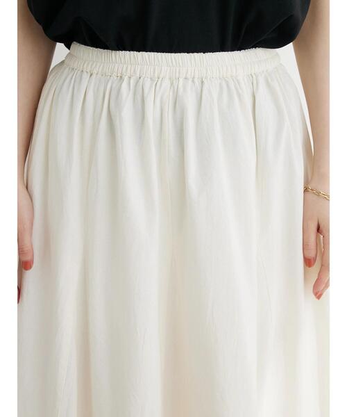 Green　Parks（グリーンパークス）の「I　切替ギャザーロングスカート（スカート・レディース・ブルー/オフホワイト/ストライプ/ブラック/ピンク・FREE）」の17枚目の写真