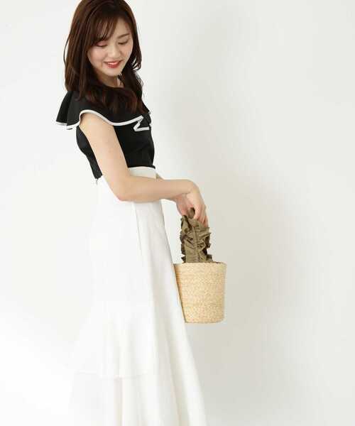 PROPORTION BODY DRESSING（プロポーションボディドレッシング）の「フレアカラーカットトップス / 1213260601（Tシャツ/カットソー・レディース・ブラック/ホワイト・FREE）」の11枚目の写真