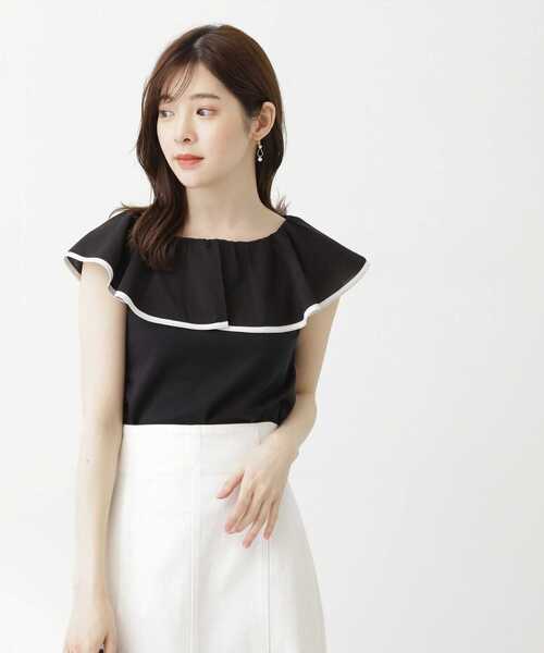 PROPORTION BODY DRESSING（プロポーションボディドレッシング）の「フレアカラーカットトップス / 1213260601（Tシャツ/カットソー・レディース・ブラック/ホワイト・FREE）」の14枚目の写真