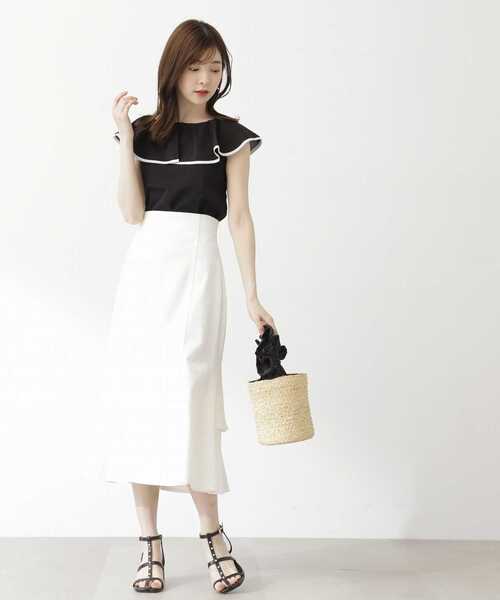 PROPORTION BODY DRESSING（プロポーションボディドレッシング）の「フレアカラーカットトップス / 1213260601（Tシャツ/カットソー・レディース・ブラック/ホワイト・FREE）」の16枚目の写真